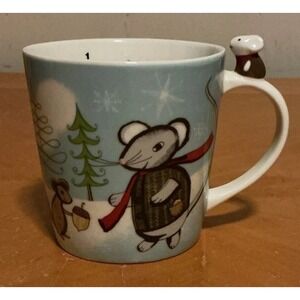 Starbucks Holiday Christmas Squirrel Found A Friend Huxley Mouse Coffee Mug 2010